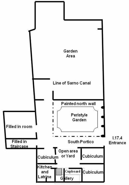 I.17.4 Pompeii. Casa degli Archi or House of the Arches
Room plan