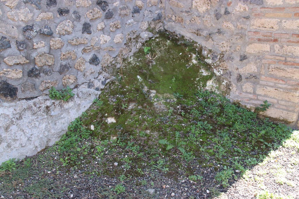 I.21.5 Pompeii. October 2022. Detail from south-east corner of atrium. Photo courtesy of Klaus Heese.

