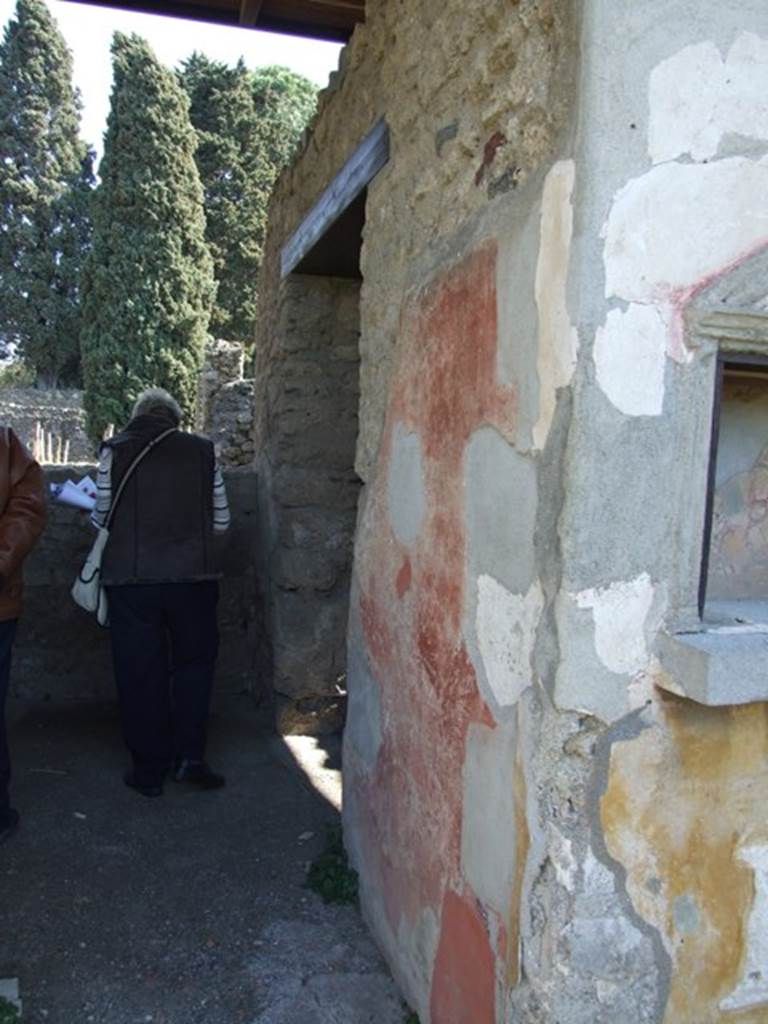 II.1.9 Pompeii. March 2009. Room 1, entrance room, with south wall and doorway to room 2.