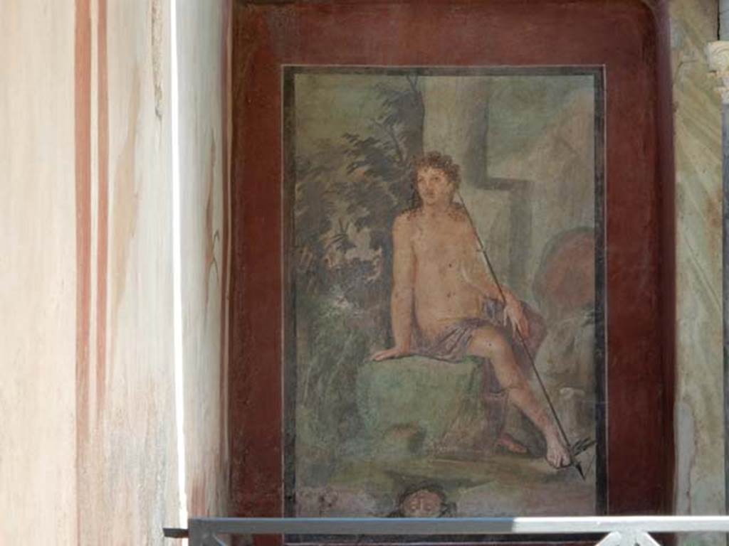 II.2.2 Pompeii. May 2016. Room “k”, painting of Narcissus on east wall of summer dining room. Photo courtesy of Buzz Ferebee.
