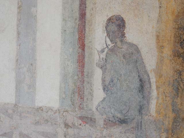 II.3.3 Pompeii. May 2016. Room 9, detail of figure from south wall. Photo courtesy of Buzz Ferebee.
