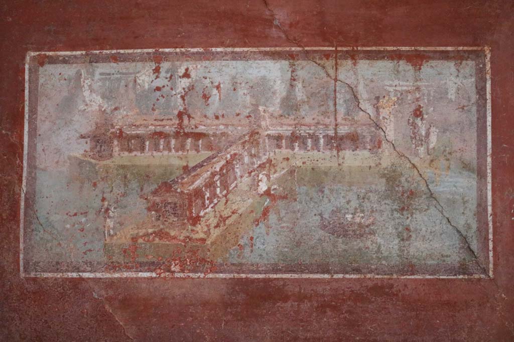 II.3.3 Pompeii. December 2018. Room 11, painted panel on north wall of north portico. Photo courtesy of Aude Durand.

