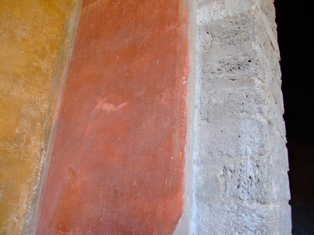II.3.3 Pompeii.  March 2009.  Room 11, North Portico. Wall between doorways to Room 5 and Room 12.