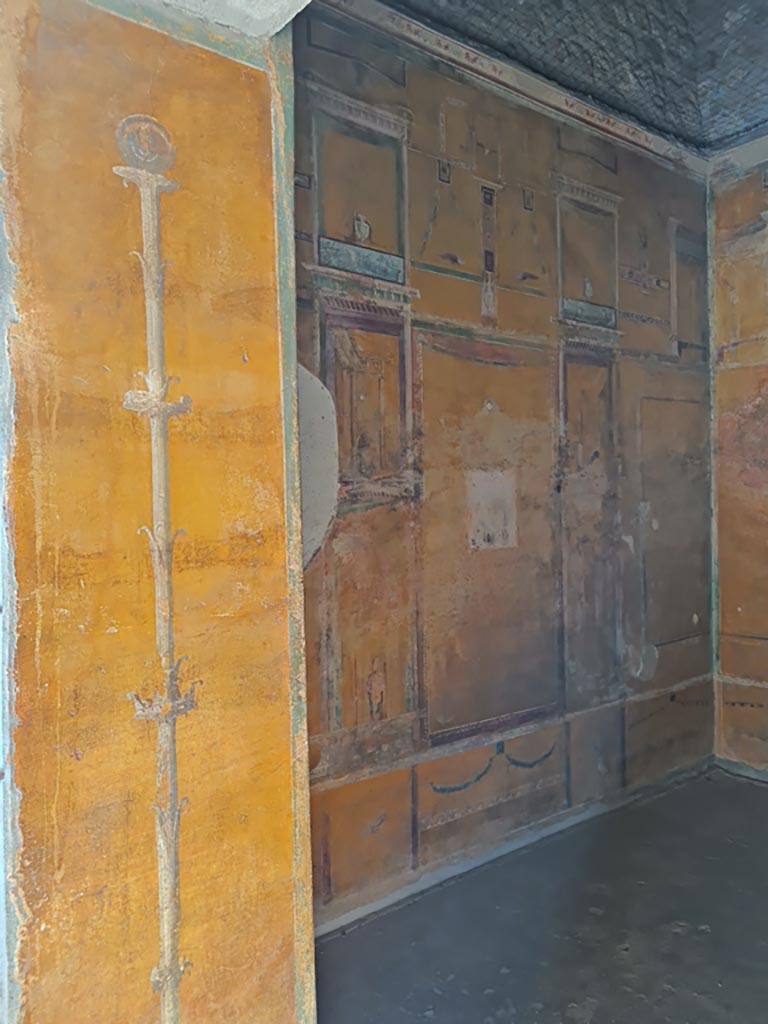 II.3.3 Pompeii. March 2024.
Room 12, south wall from entrance doorway. Photo courtesy of Giuseppe Ciaramella.