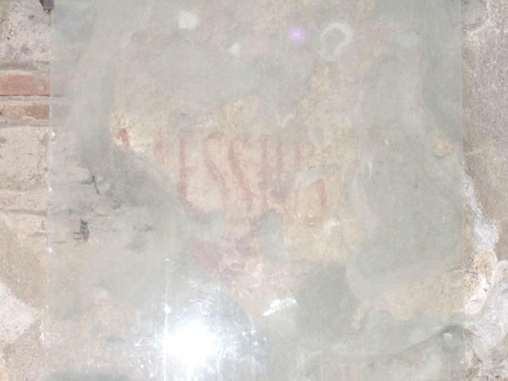 II.3.8 Pompeii.  December 2006. Graffiti on wall between II.3.8 and II.3.9.   

 
