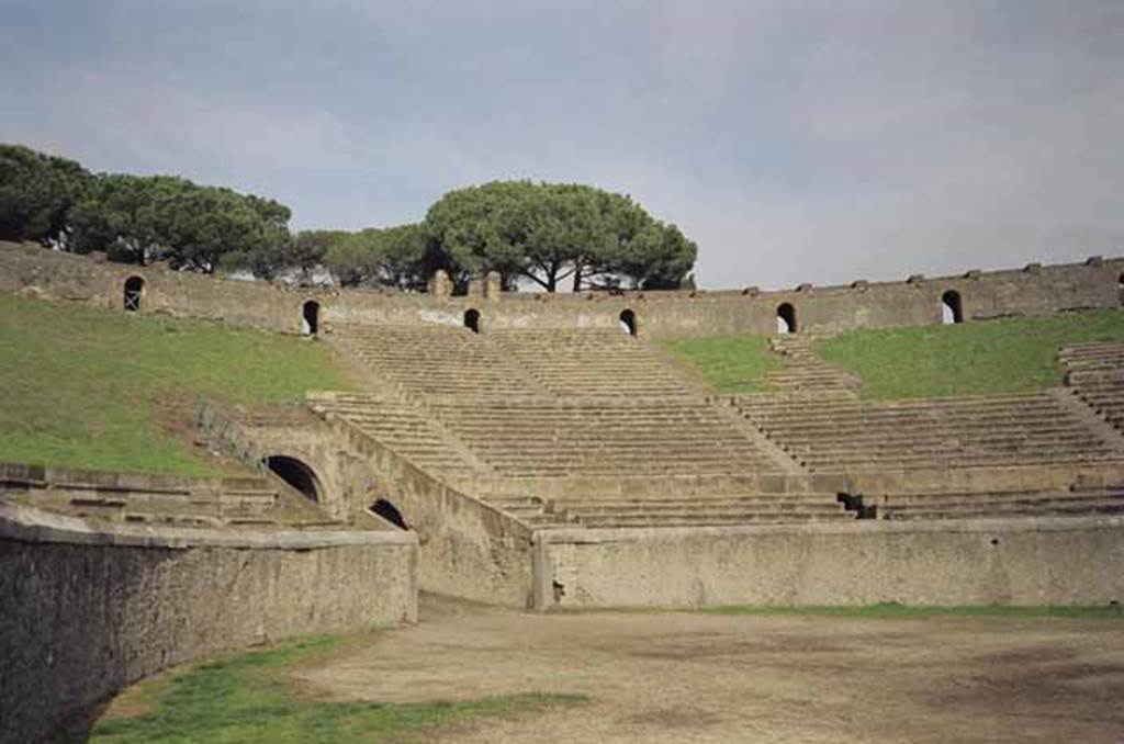 II.6 Pompeii. May 2010. North end of arena of Amphitheatre. Photo courtesy of Rick Bauer.