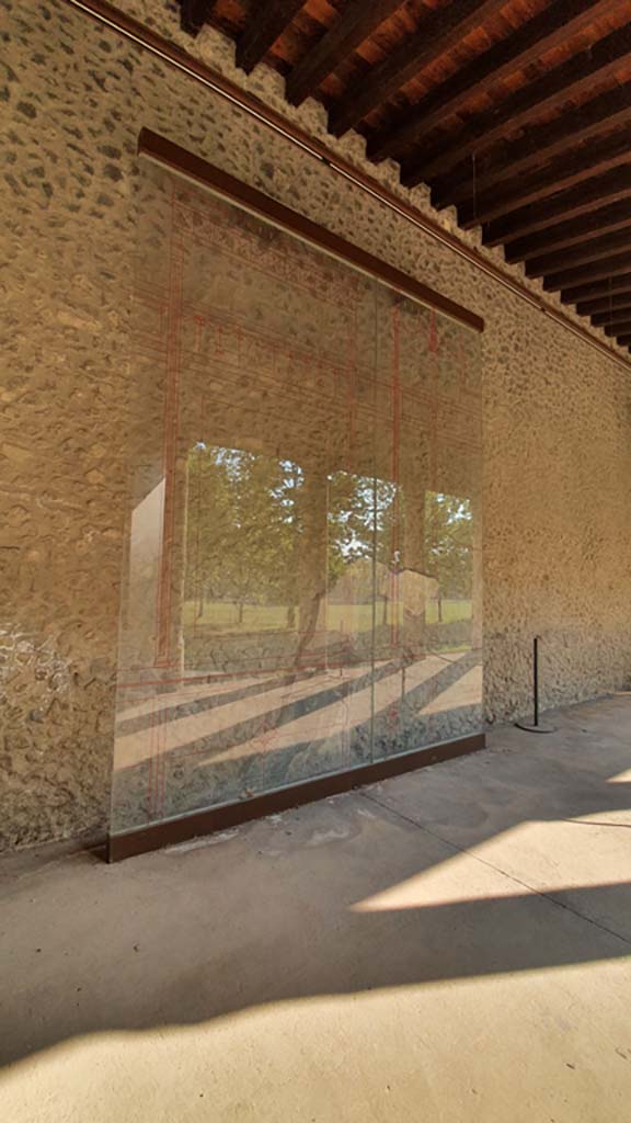 II.7.8 Pompeii. Palaestra. July 2021. Looking towards north wall at the west end.
Foto Annette Haug, ERC Grant 681269 DÉCOR.

