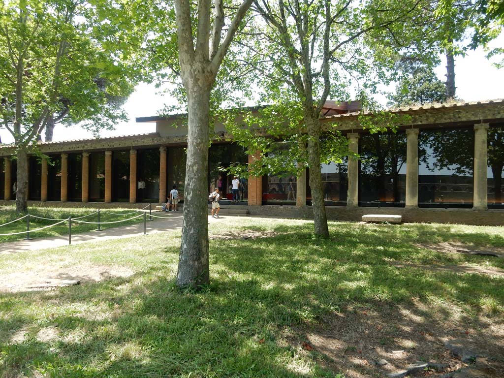 II.7.9 Pompeii. June 2019. Looking south-west across palestra towards entrance. Photo courtesy of Buzz Ferebee.