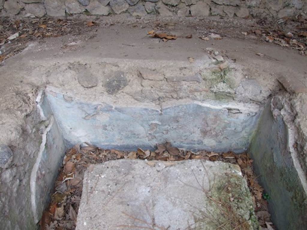 II.9.2 Pompeii. December 2007. Painted plaster with erotic scenes on triclinium.