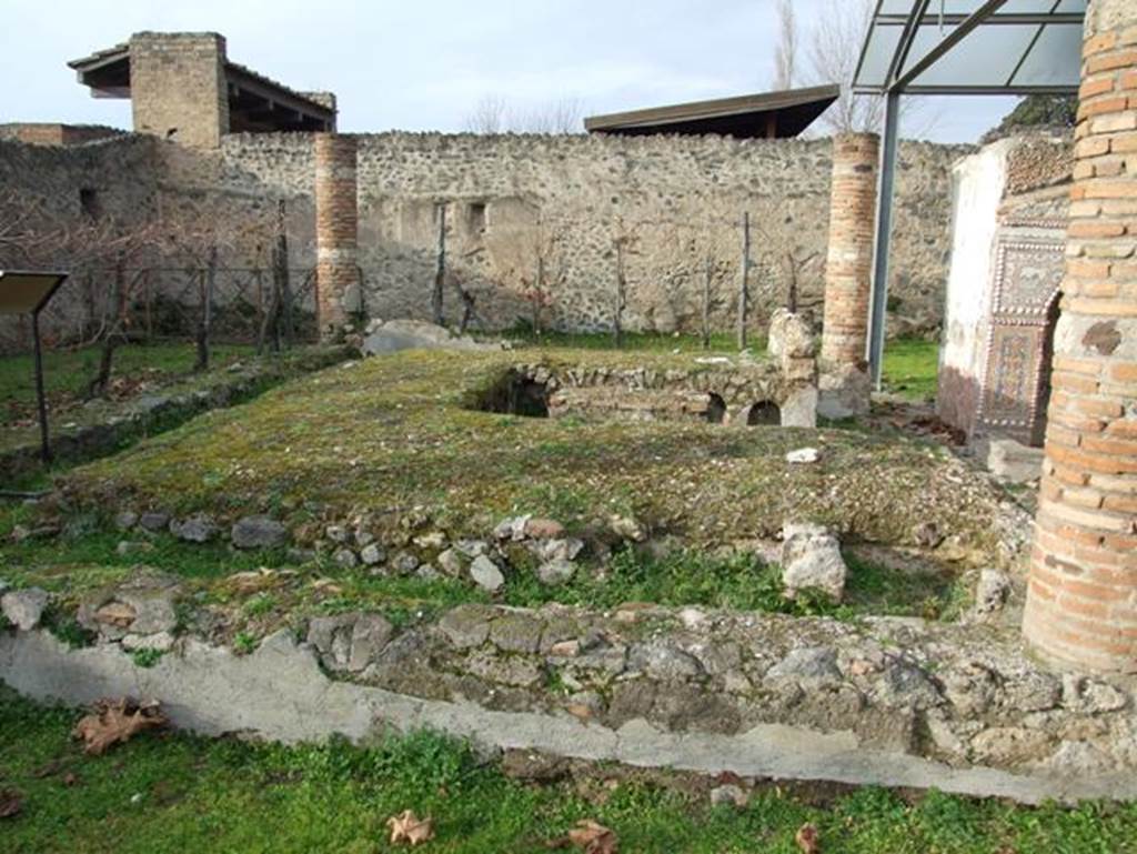 II.9.7. Garden entrance to House of Summer Triclinium.  December 2007.  Triclinium looking north.