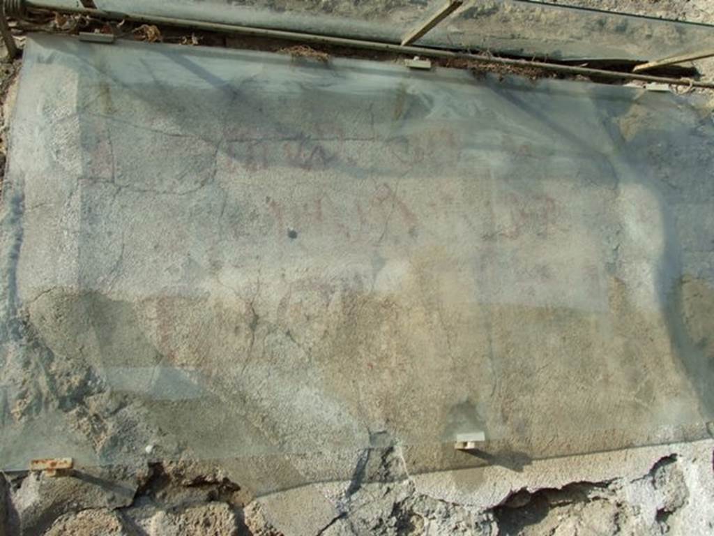 III.4.3 Pompeii. December 2007. West side of entrance doorway, remains of CIL IV 7691 and CIL IV 7692.