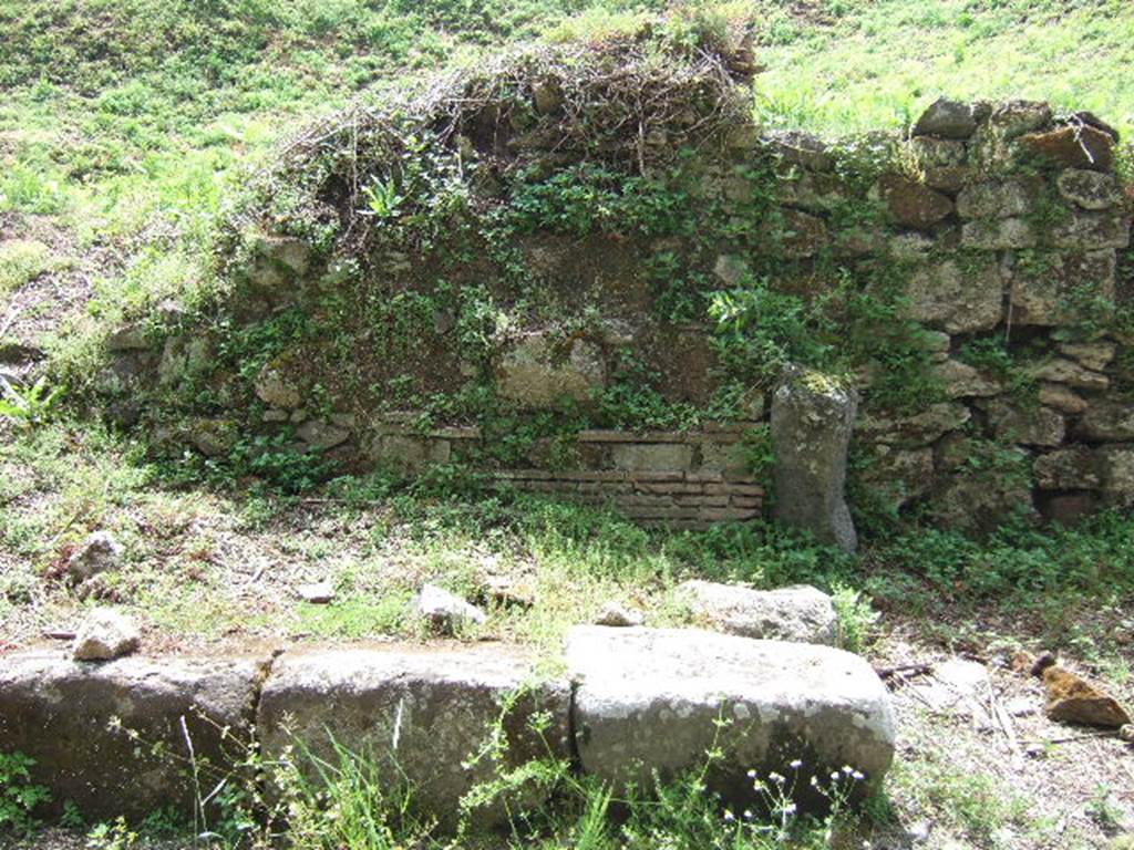 III.10.1 Pompeii. May 2006 With end of Insula III.10, at edge of blocked roadway.