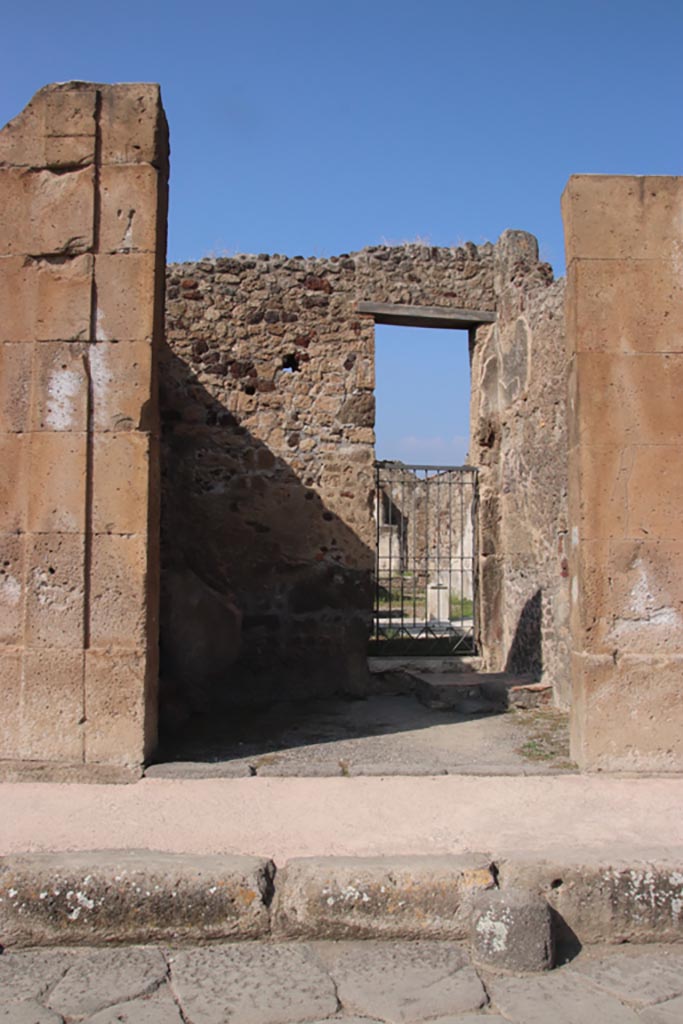 V.1.6 Pompeii. October 2023. 
Looking north towards entrance doorway. Photo courtesy of Klaus Heese.
