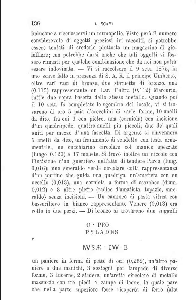 V.1.13 Pompeii. Bullettino dell’Instituto di Corrispondenza Archeologica (DAIR), 1877, July, p. 136.