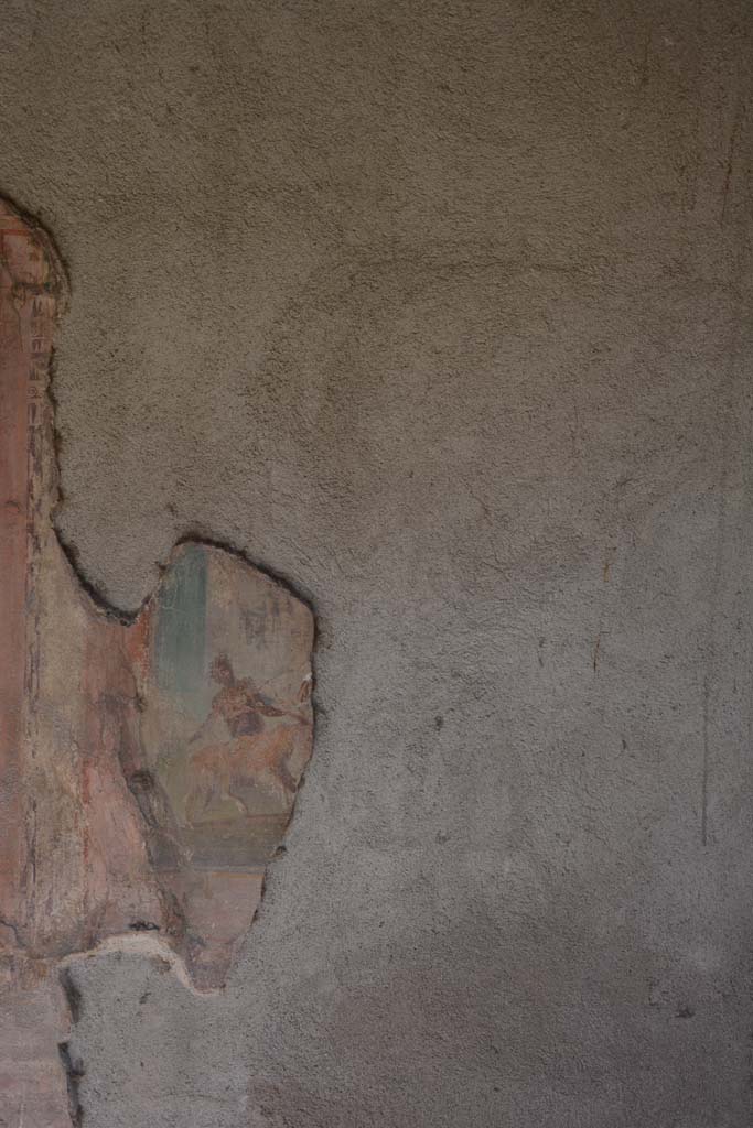 V.1.18 Pompeii. October 2019. Exedra “y”, remaining portion of painting from north wall at east end.
Foto Annette Haug, ERC Grant 681269 DÉCOR.

