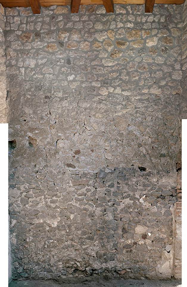 V.1.18 Pompeii. 2012. Room “c”. Photo by Hans Thorwid.
“East wall in 2012. Restored parts of the wall photographed and merge with the lower part and floor line of earlier photos from 2005-07.”
Photo and words courtesy of The Swedish Pompeii Project.
