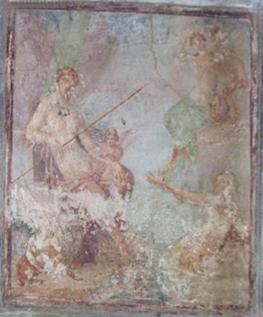 V.2.1 Pompeii. December 2007. Room 15, east wall. Wall painting of Narcissus between nymphs and cupids. See Schefold, K., 1962. Vergessenes Pompeji. Bern: Francke. (p.124)
See Bragantini, de Vos, Badoni, 1983. Pitture e Pavimenti di Pompei, Parte 2. Rome: ICCD.  (p. 56). See Catalogue, 1989. Italienische Reise: Pompejanische Bilder in den deutschen archaeologischen Sammlungen. Napoli: Bibliopolis. (p. 333-4 Fig 107).