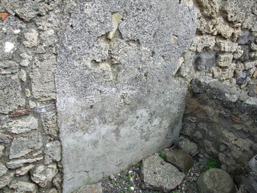 V.2.9 Pompeii. March 2009. Site of stairs to upper floor, with latrine underneath?