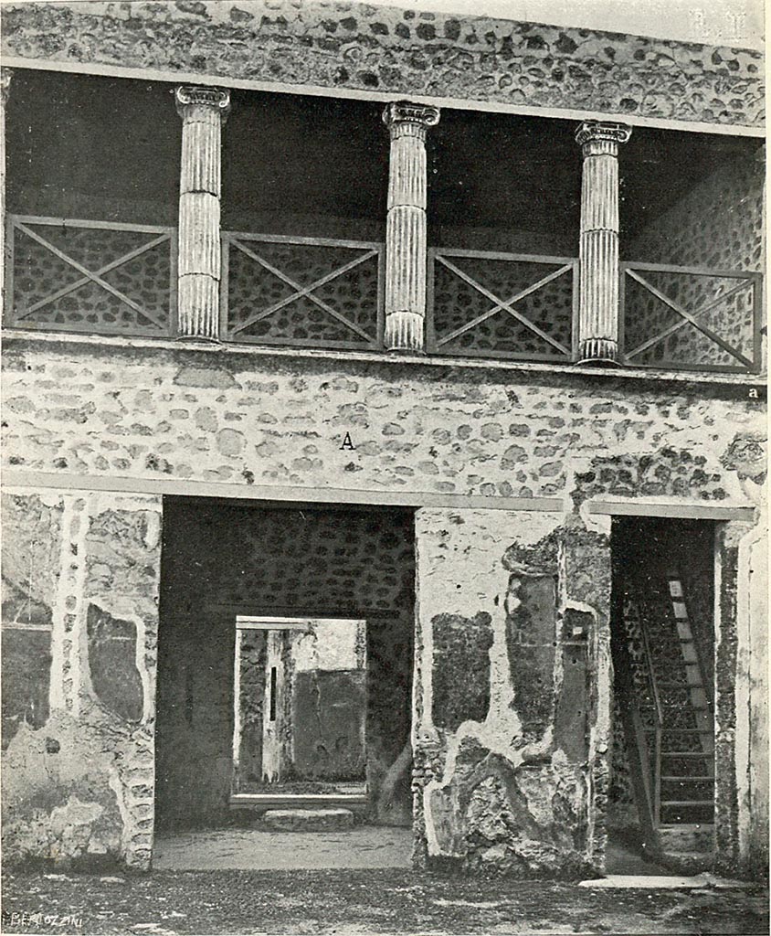 V.2.h Pompeii. c.1908-1909. Looking south across atrium.
See Sogliano, A., 1909. Dei lavori eseguiti in Pompei dal i Luglio 1908 a tutto Giugno 1909. Napoli: d’Auria, (fig.3).

