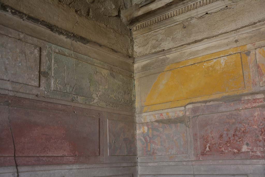 V.2.h Pompeii. October 2019. Cubiculum g, detail from south-east corner. 
Foto Annette Haug, ERC Grant 681269 DCOR.
