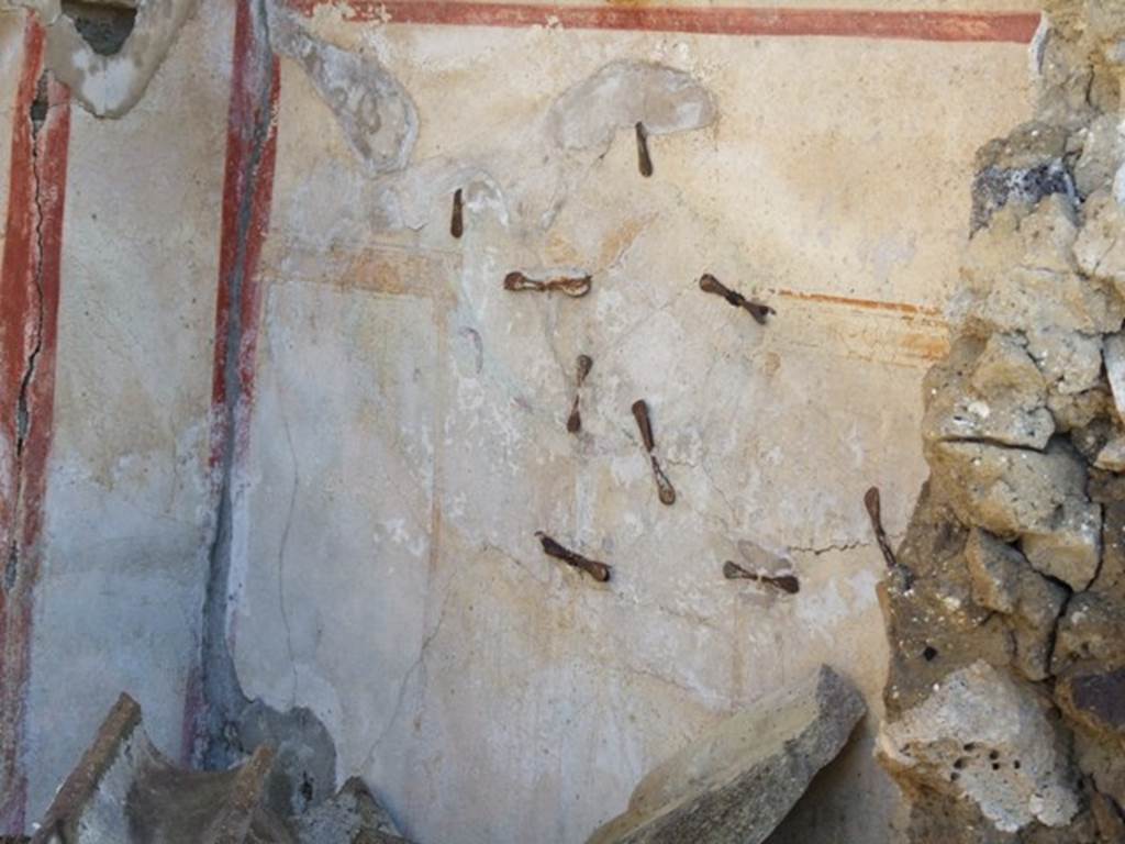 V.2.i Pompeii. March 2009.  Room 13, Latrine.  South wall.