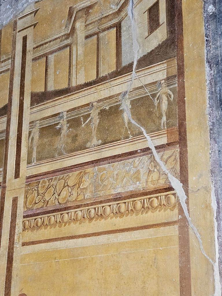 V.2.i Pompeii. November 2024.
Room 19, detail from upper west wall at north end. Photo courtesy of Annette Haug.
