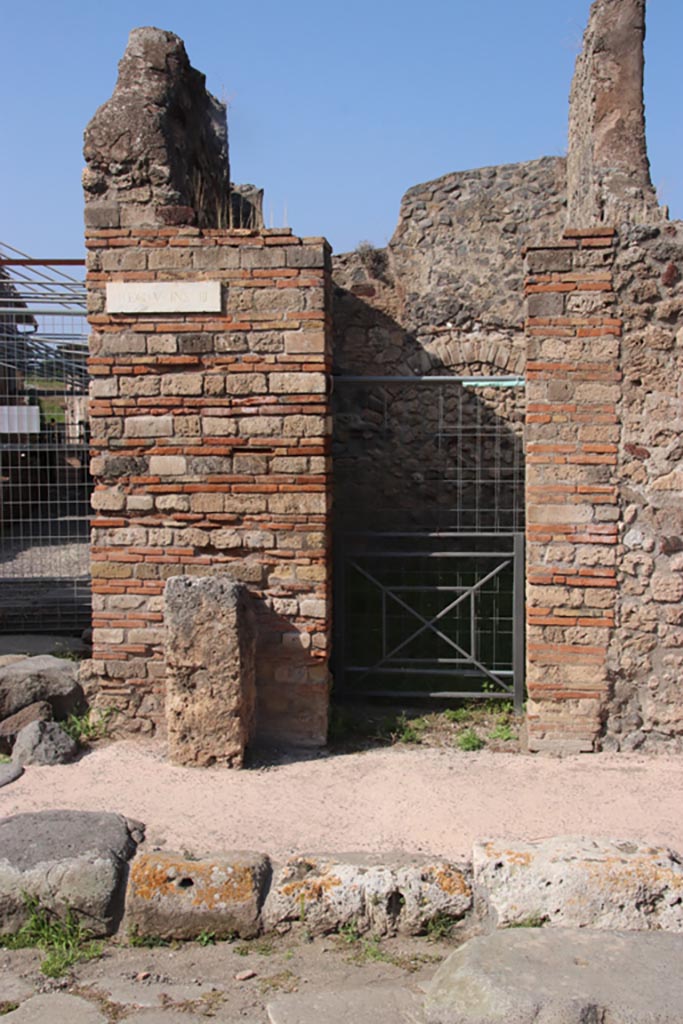 V.3.1 Pompeii. October 2023. 
Street shrine on Via di Nola, on the west side of the entrance. Photo courtesy of Klaus Heese.
