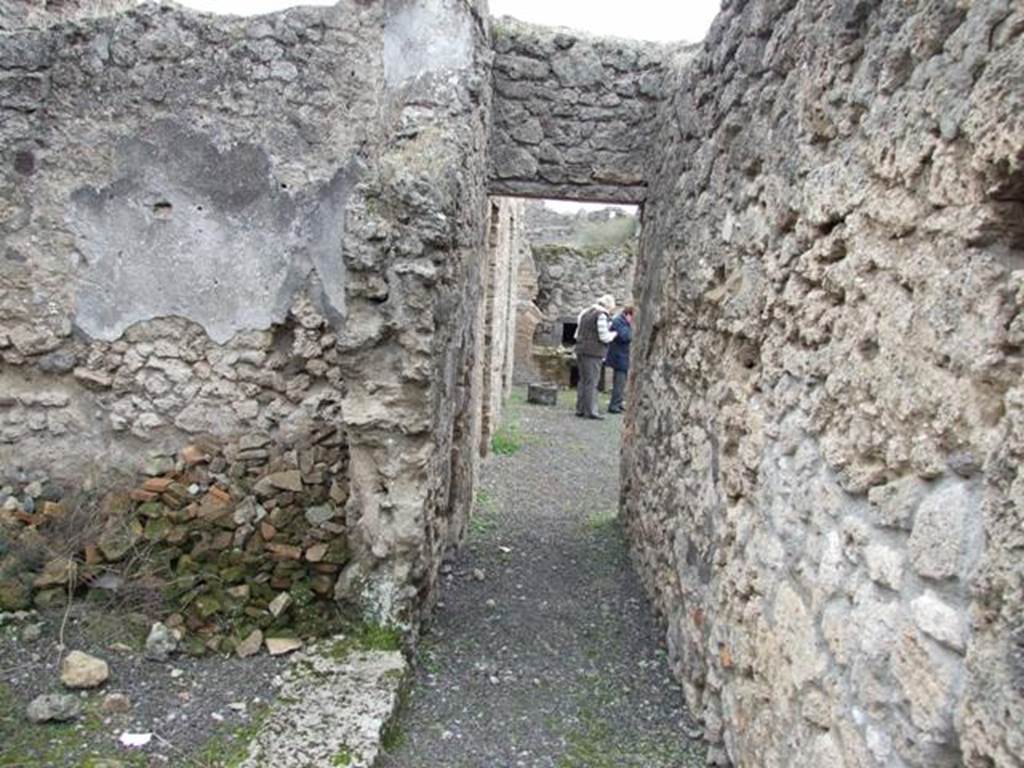V.3.8 Pompeii.  December 2007.  Andron looking south towards bakery area.