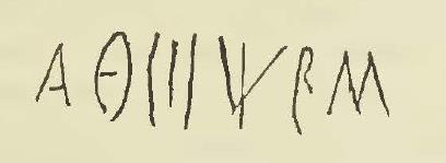 V.3.10 Pompeii. Graffiti from south wall of atrium. See Notizie degli Scavi, 1902, (p.205-6) Much below -