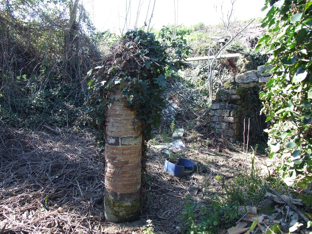V.3.12 Pompeii. March 2009. Looking north across peristyle 2, to small room or storeroom, room 4 on plan.
