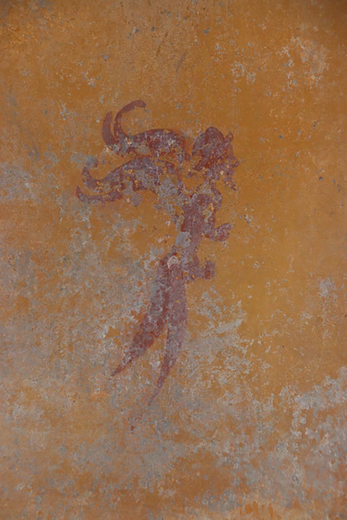 V.3 Pompeii. Casa del Giardino. October 2022.
Portico 10, looking towards painted decoration from west side of window into atrium 5. Photo courtesy of Klaus Heese.