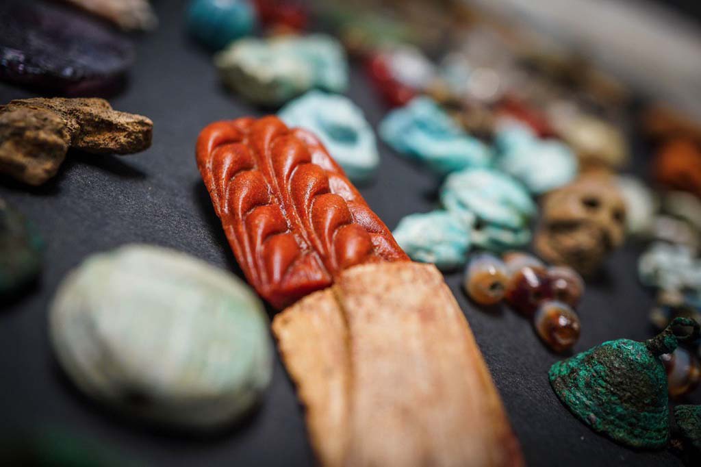 V.3 Pompeii. Casa del Giardino. August 2019. In the foreground an ear of wheat, amulet of prosperity.

In prima piano una spiga di grano, amuleto di prosperità.

Photograph © Cesare Abbate/ANSA courtesy Parco Archeologico di Pompei.


