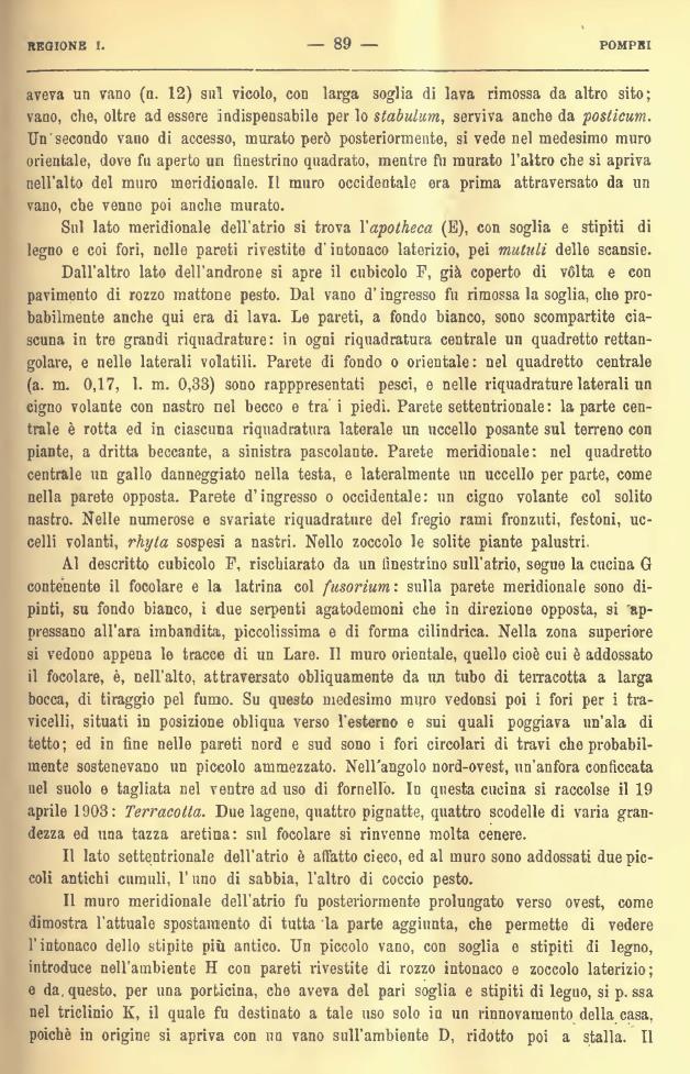 V.4.13 Pompeii. Notizie degli Scavi di Antichità, 1905, page 89.