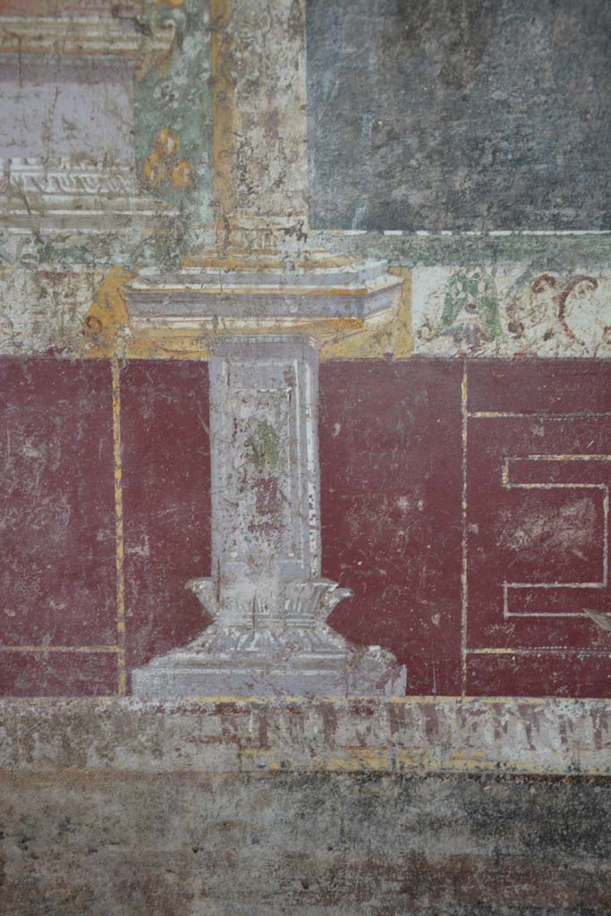 V.4.a Pompeii. March 2018. Room ‘h’, detail from predella on east side of central panel.
Foto Annette Haug, ERC Grant 681269 DÉCOR.
