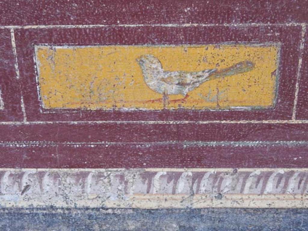 V.4.a Pompeii. May 2015. Detail from panel in predella of centre of south wall.
Photo courtesy of Buzz Ferebee.
