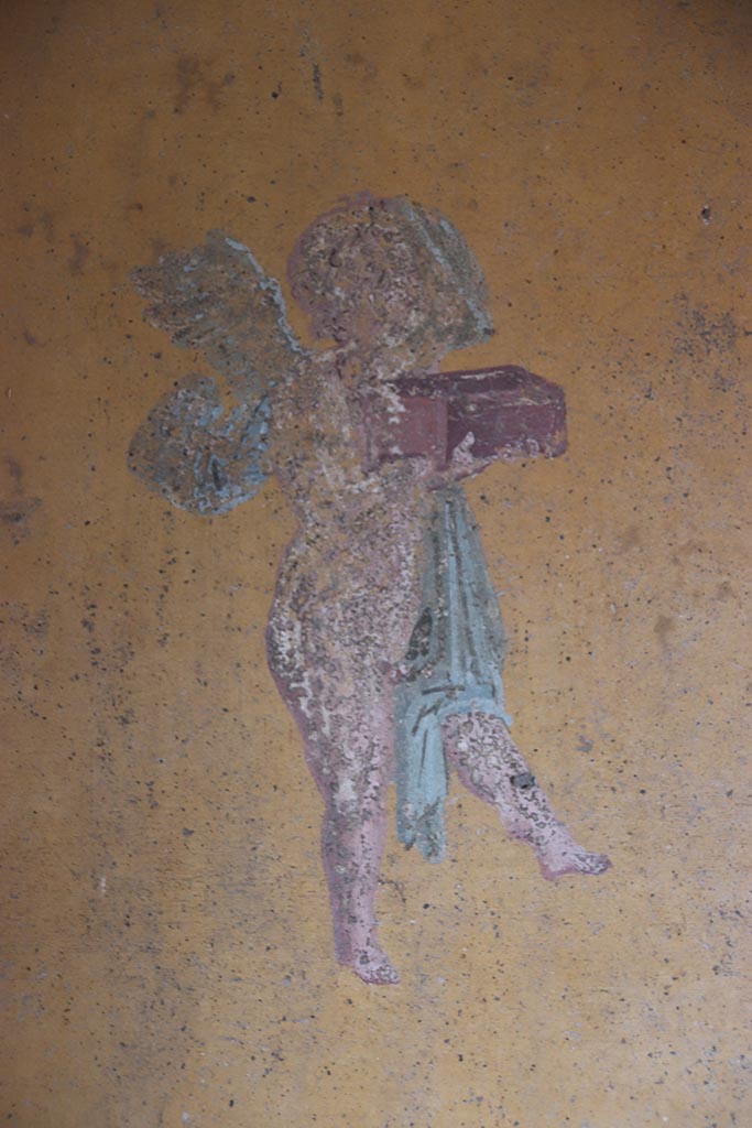 V.4.a Pompeii. October 2024. 
Room ‘i’, east end of south wall of cubiculum. Photo courtesy of Klaus Heese.

