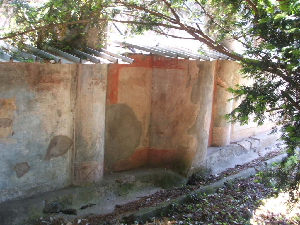 V.5.3 Pompeii. May 2005. Room 7, painted wall on peristyle. 