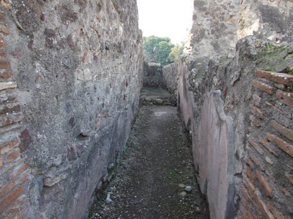 VI.1.10 Casa del Chirurgo or House of the Surgeon.  Corridor to west of kitchen.