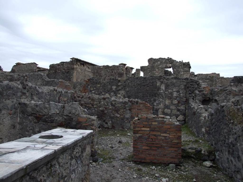 VI.1.17 Pompeii. December 2007. Looking east from bar-room.