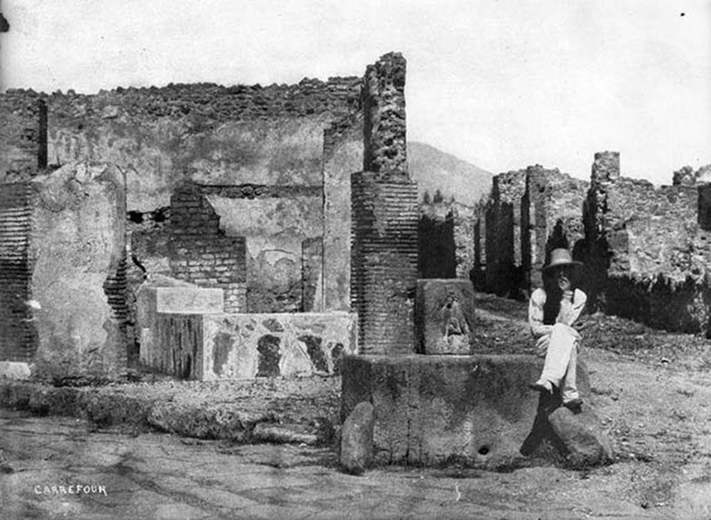 VI.3.20 Pompeii. 1851. Looking north towards the bar. 
Photo by Alfred-Nicolas Normand titled Carrefour de Fortunata (Crossroads of Fortunata).
Photo Ministère de la Culture (France), Médiathèque de l'architecture et du patrimoine, dist. RMN-GP.
