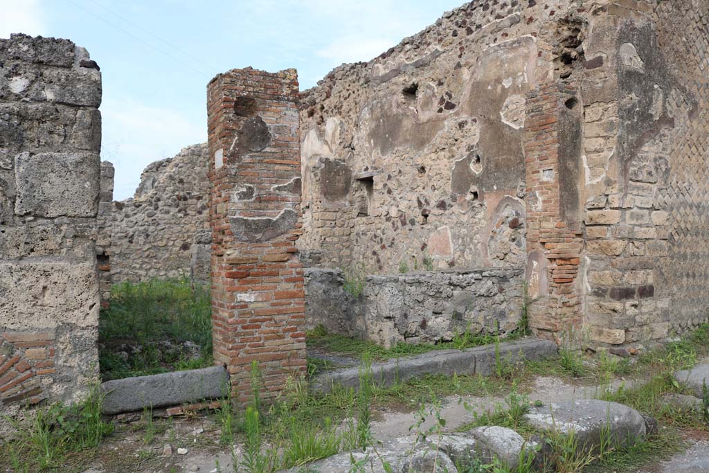 VI.3.23 Pompeii. December 2018. 
Entrance doorway to steps to upper floor, on left, with VI.3.24, on right. Photo courtesy of Aude Durand.

