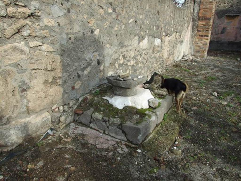 VI.5.5 Pompeii. December 2007. North wall of portico.