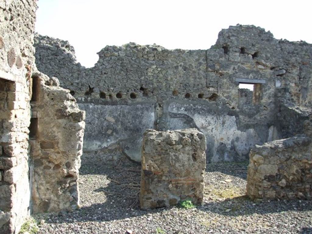 VI.7.1 Pompeii. March 2009. Two doorways on south side of open tablinum in atrium area.