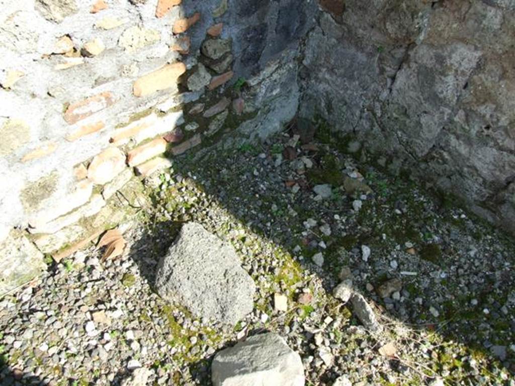 VI.7.1 Pompeii. March 2009. Latrine area at rear of Kitchen, under stairs to upper floor.
