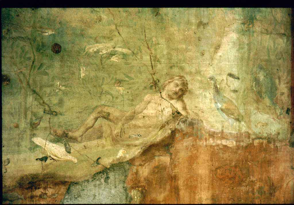 VI.7.18 Pompeii. Sleeping Eros?
Photographed 1970-79 by Günther Einhorn, picture courtesy of his son Ralf Einhorn.
