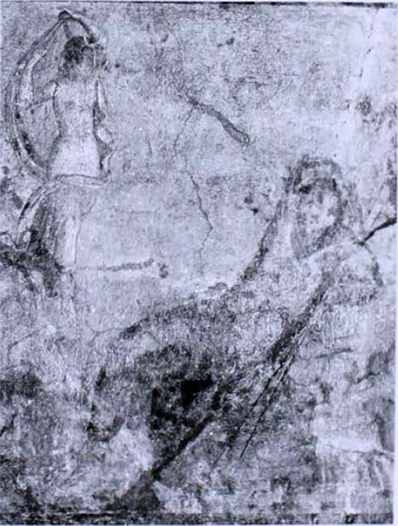 VI.7.20 Pompeii. South wall of tablinum, painting of Selene and Endymion from central panel.
Now in Naples Archaeological Museum, inventory number 9241.
See Carratelli, G. P., 1990-2003. Pompei: Pitture e Mosaici: Vol. IV. Roma: Istituto della enciclopedia italiana, p. 456.
