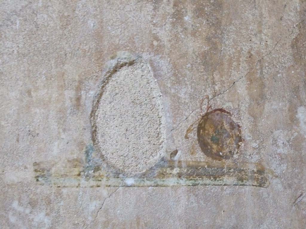 VI.8.5 Pompeii. March 2009. Room 7, painting on north wall, east end, in cubiculum.  
