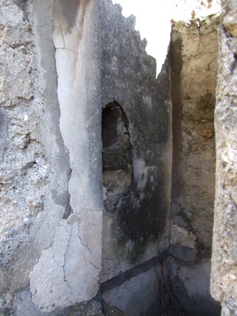 VI.8.20 Pompeii. March 2009. Room 2. East wall, with niche?.