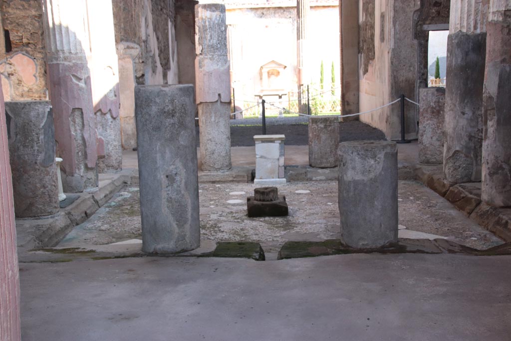 VI.9.6 Pompeii. October 2022. Room 3, looking east towards impluvium in atrium. Photo courtesy of Klaus Heese.