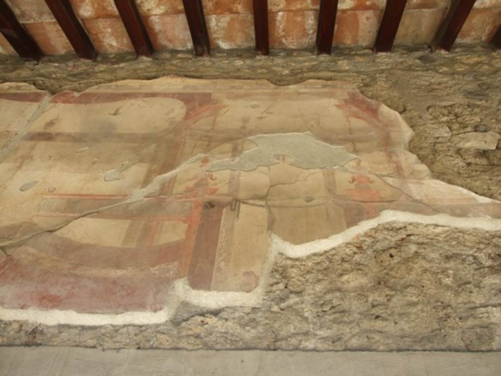 VI.9.6 Pompeii. March 2009. Room 6. Peristyle. North wall above entrance doorway.